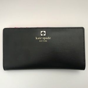 Kate Spade Leather Bifold Wallet - Black